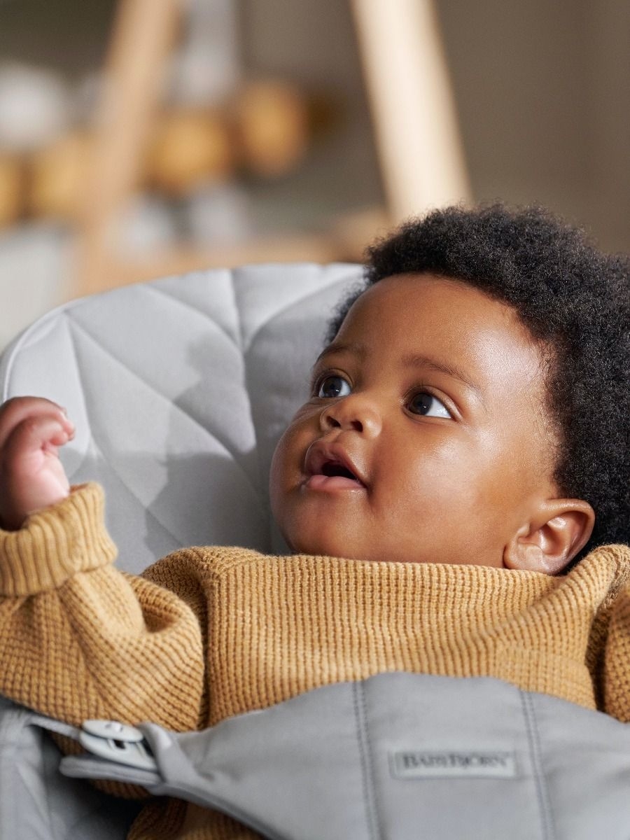 Babybjörn Bouncer Bliss lamamistool, Light Grey Petal Quilt — изображение 3