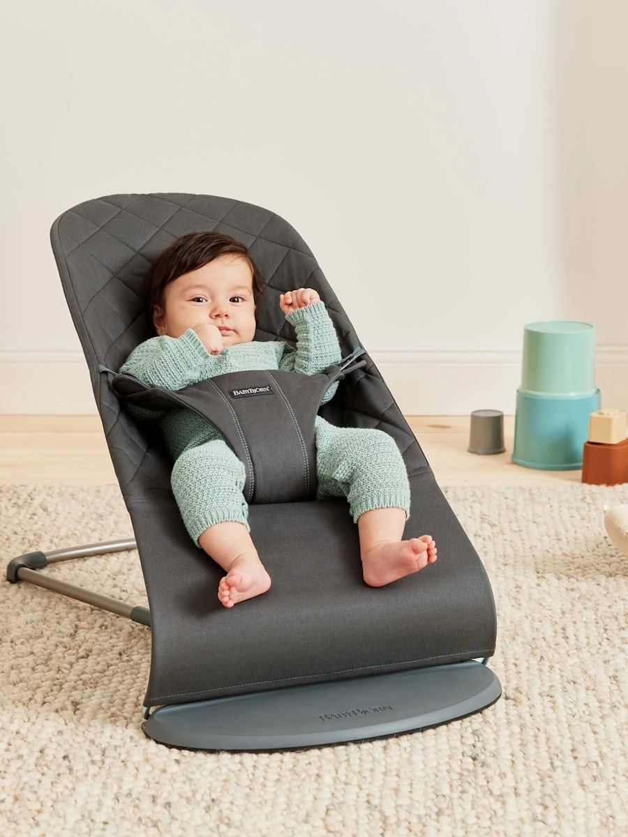 Babybjörn Bouncer Bliss lamamistool Woven Classic, Anthracite — изображение 3