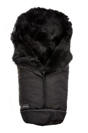 Bozz lambavillast soojakott pika karvaga, Black Melange-Grey