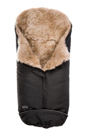 Bozz lambavillast soojakott pika karvaga, Black Melange-Linen