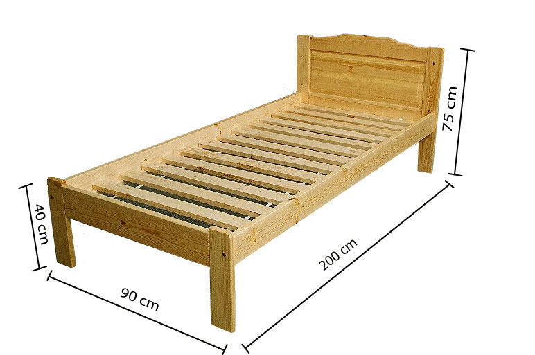 Kõrge peatsiga voodi 90x200cm, värvivalik - Image 5