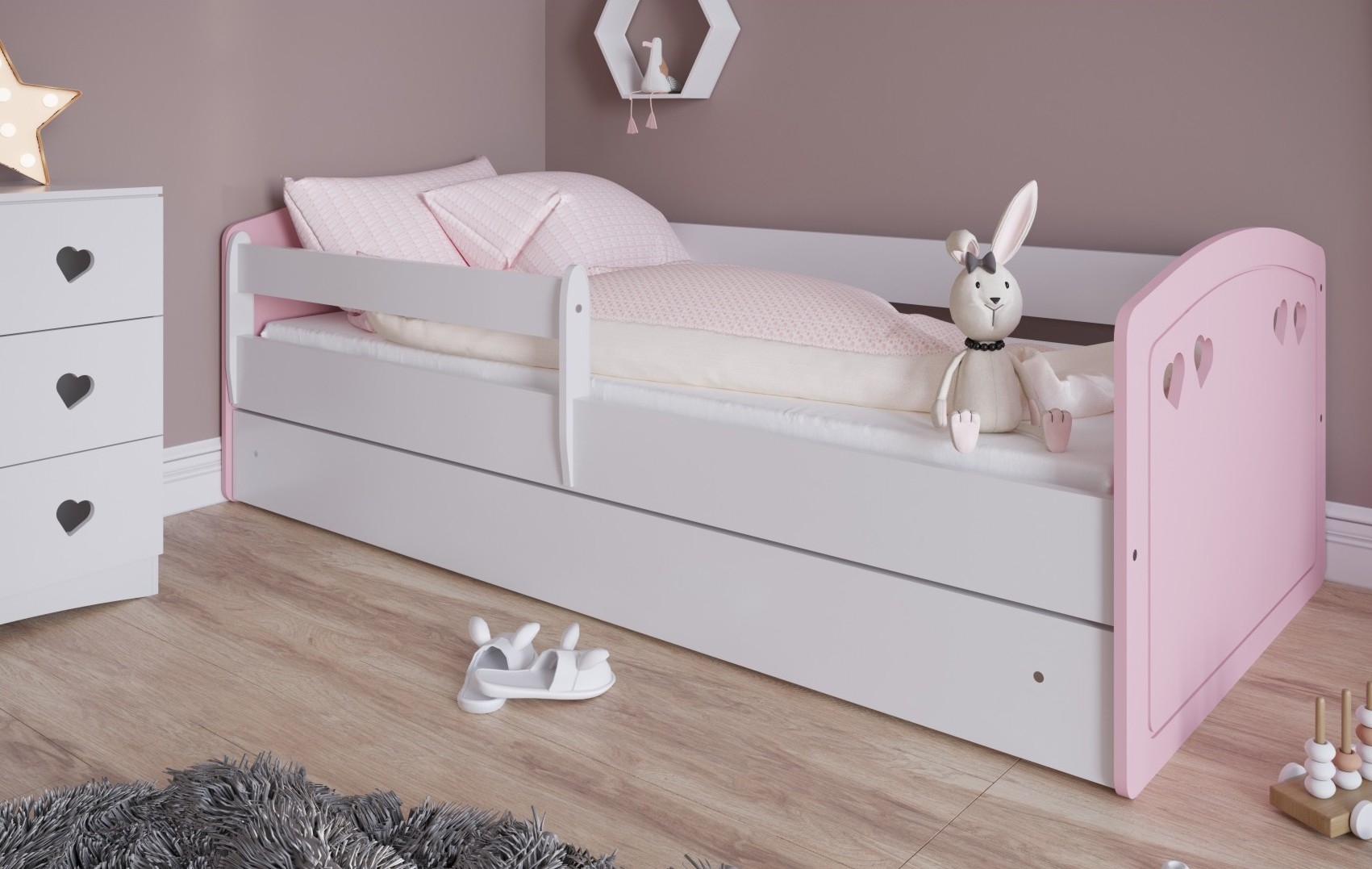 Lastevoodi Julia voodikastiga 80×160, roosa - Image 5