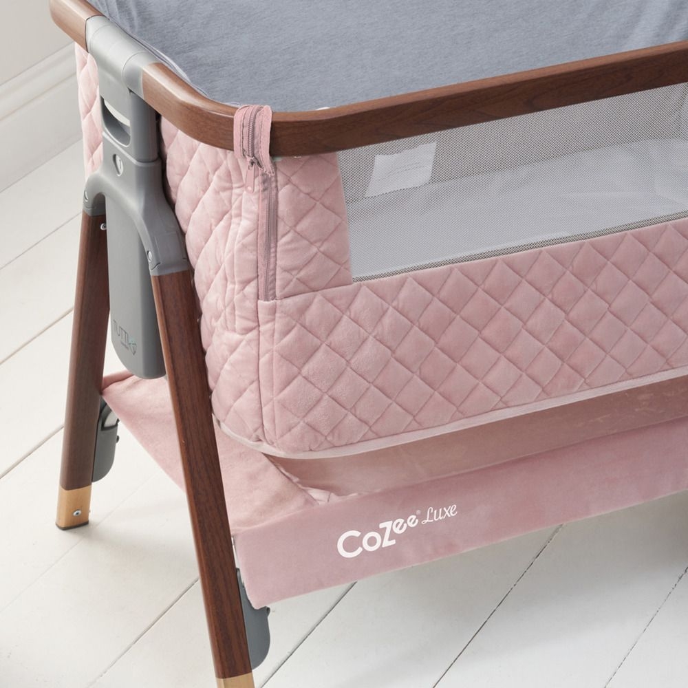 Tutti Bambini CoZee Luxe beebihäll voodi kõrvale, Walnut-Blush - Image 10