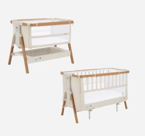 Tutti Bambini CoZee XL beebihäll voodi kõrvale, Scandinavian Walnut-Ecru