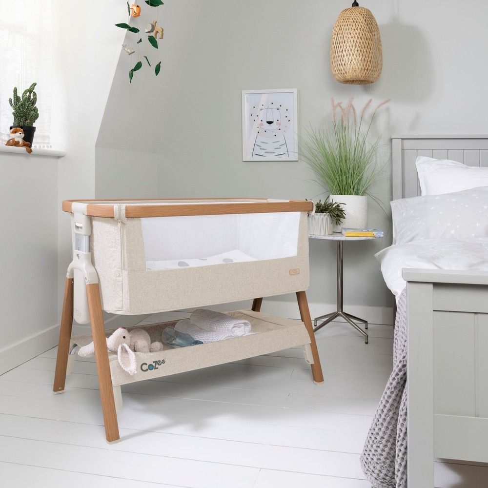 Tutti Bambini CoZee beebihäll voodi kõrvale, Scandinavian Walnut-Ecru - Image 5