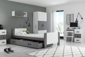 Noortevoodi Darek 80x200 voodikastiga, grafiit