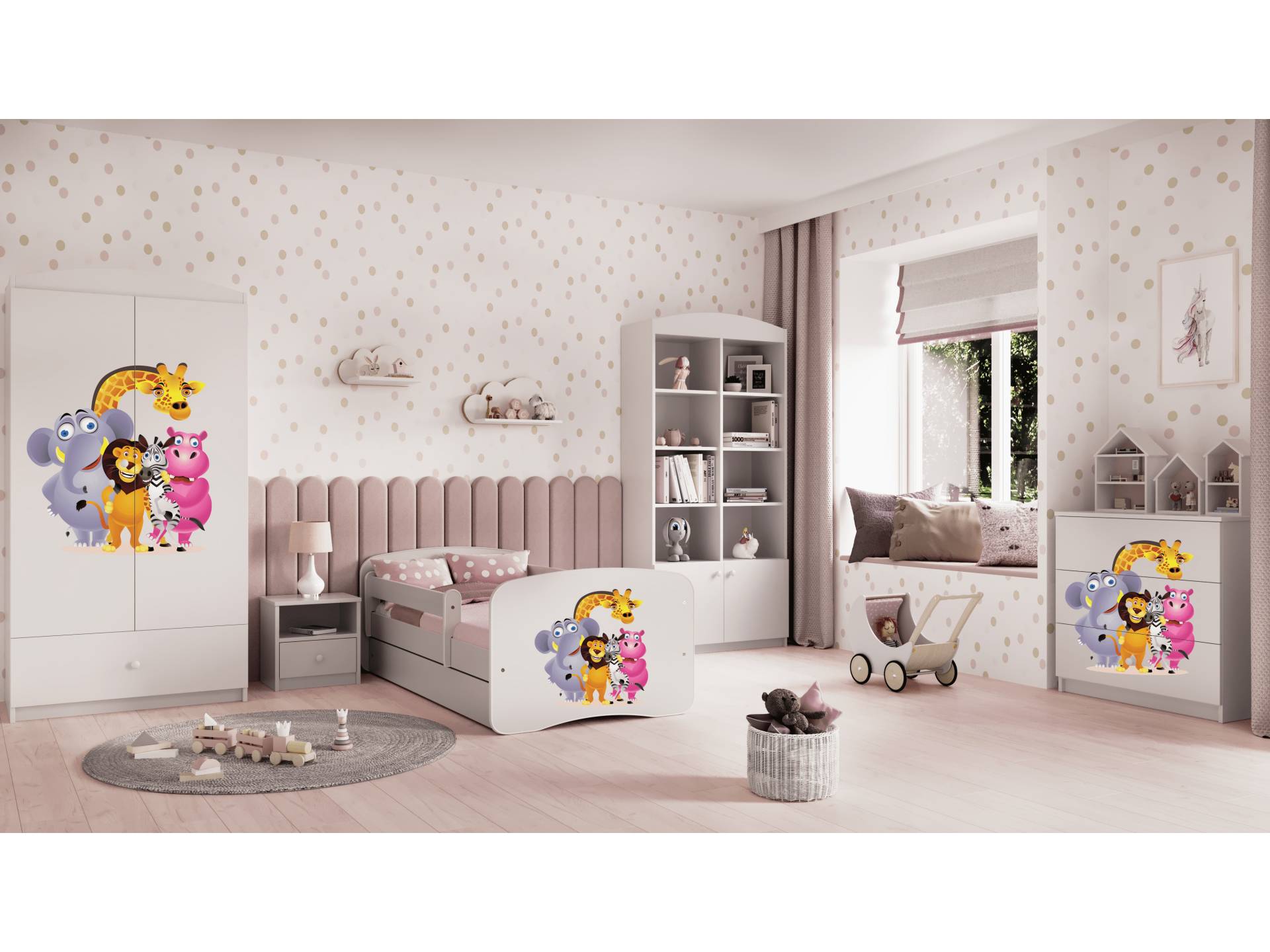 Lastevoodi Babydreams voodikastiga 80x160, Madagaskar - Image 6