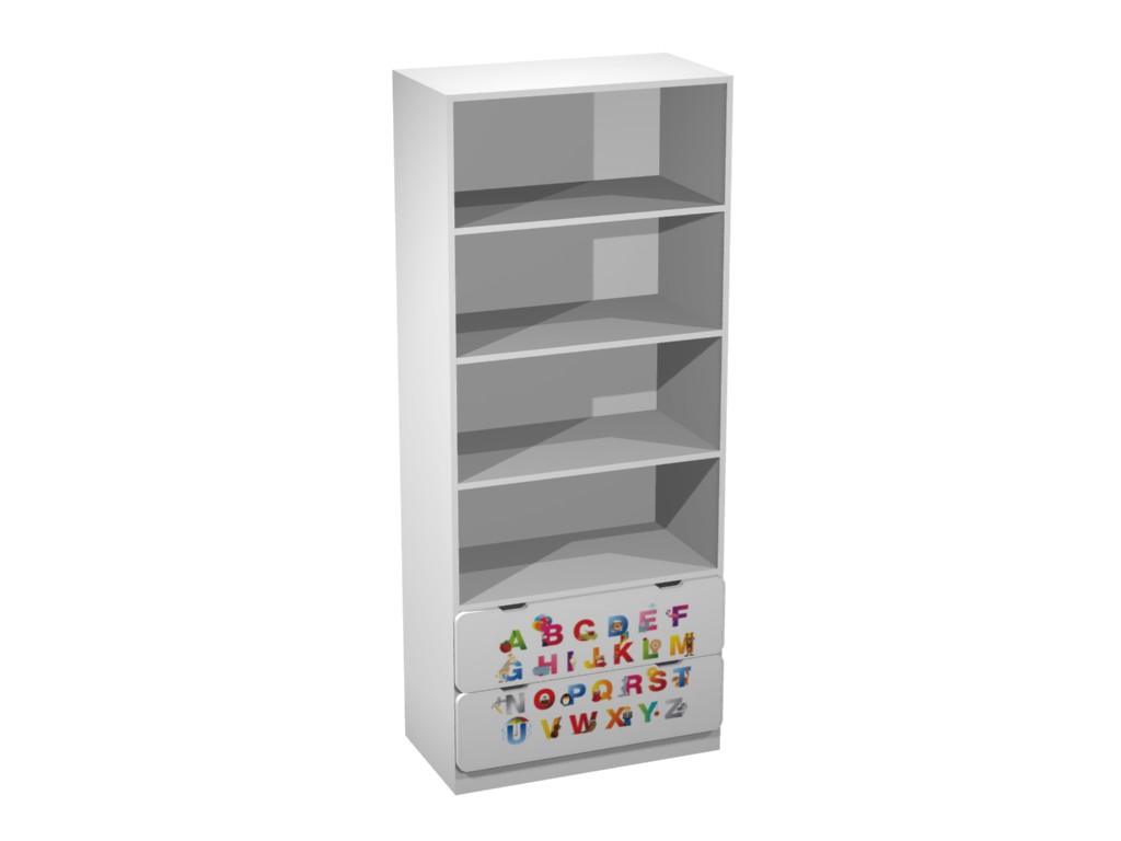 Raamaturiiul Rega IV ABC (valge)