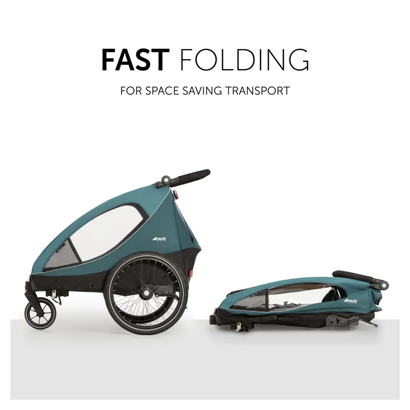 Hauck Dryk Duo jalgrattahaagis 2in1, Ocean Green - Image 7