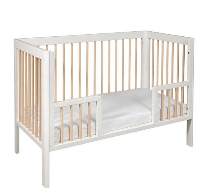 Turvapiire beebivoodile Lukas Duo, valge/natural — изображение 2