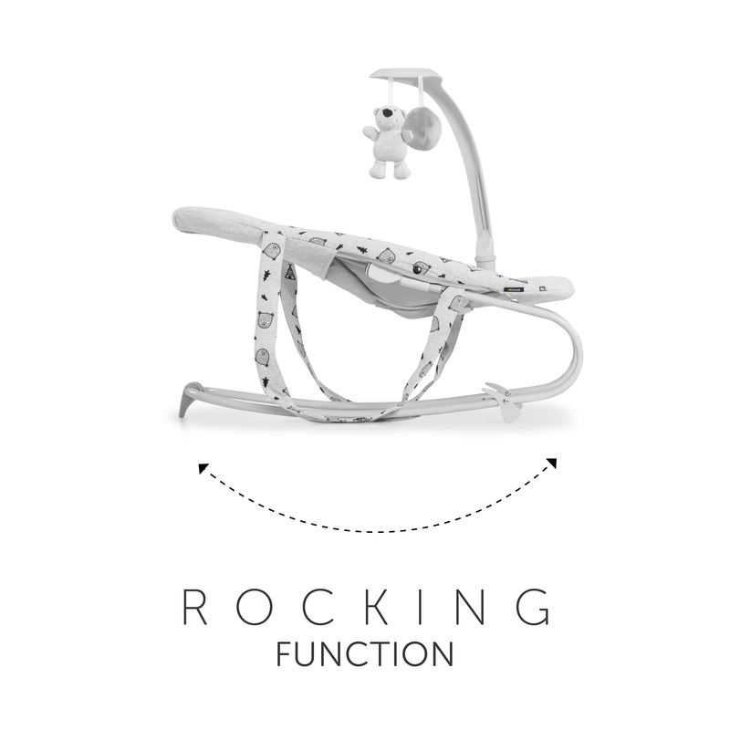 Hauck Bouncer Deluxe lamamistool, Nordic Grey - Image 8
