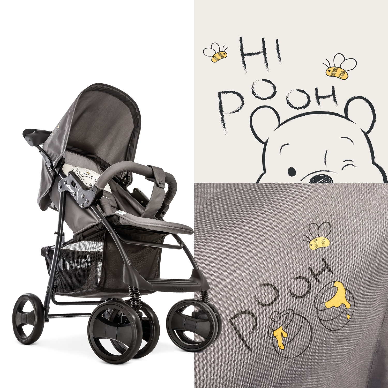 Hauck vanker-jalutuskäru Shopper SLX Trioset, Pooh Cuddles - Image 6