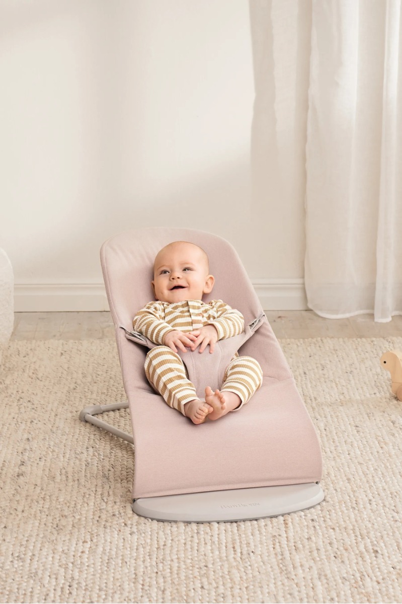 Babybjörn Bouncer Bliss lamamistool, Light Pink Woven Melange — изображение 2