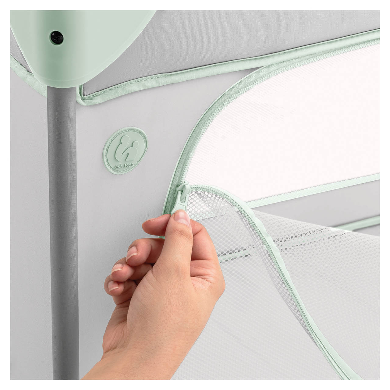 Hauck reisivoodi Dream N Play Plus, Dusty Mint - Image 3