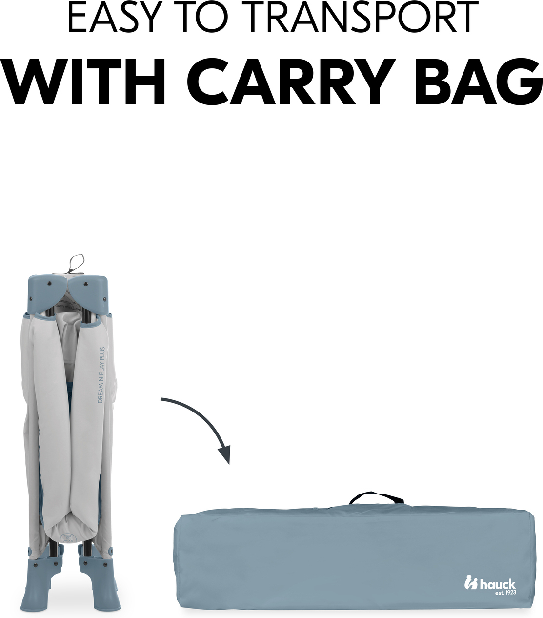 Hauck reisivoodi Dream N Play Plus, Dusty Blue - Image 7