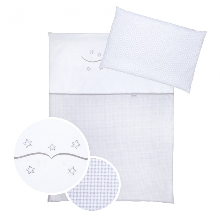Beebi voodipesukomplekt Stars, Grey (5-osaline) - Image 2