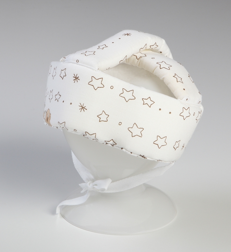 Pehmendusega peakaitse-turvamüts beebile, Grey Star - Image 2