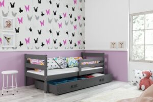 Lastevoodi ERYK voodikastiga 90x200, grafiit