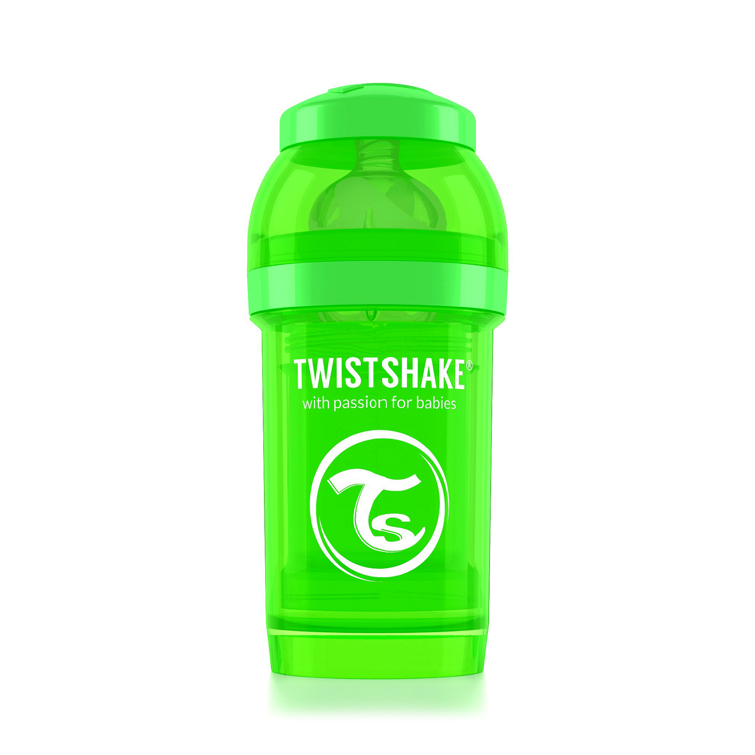Twistshake Anti-Colic lutipudel 180ml, Roheline - Image 3