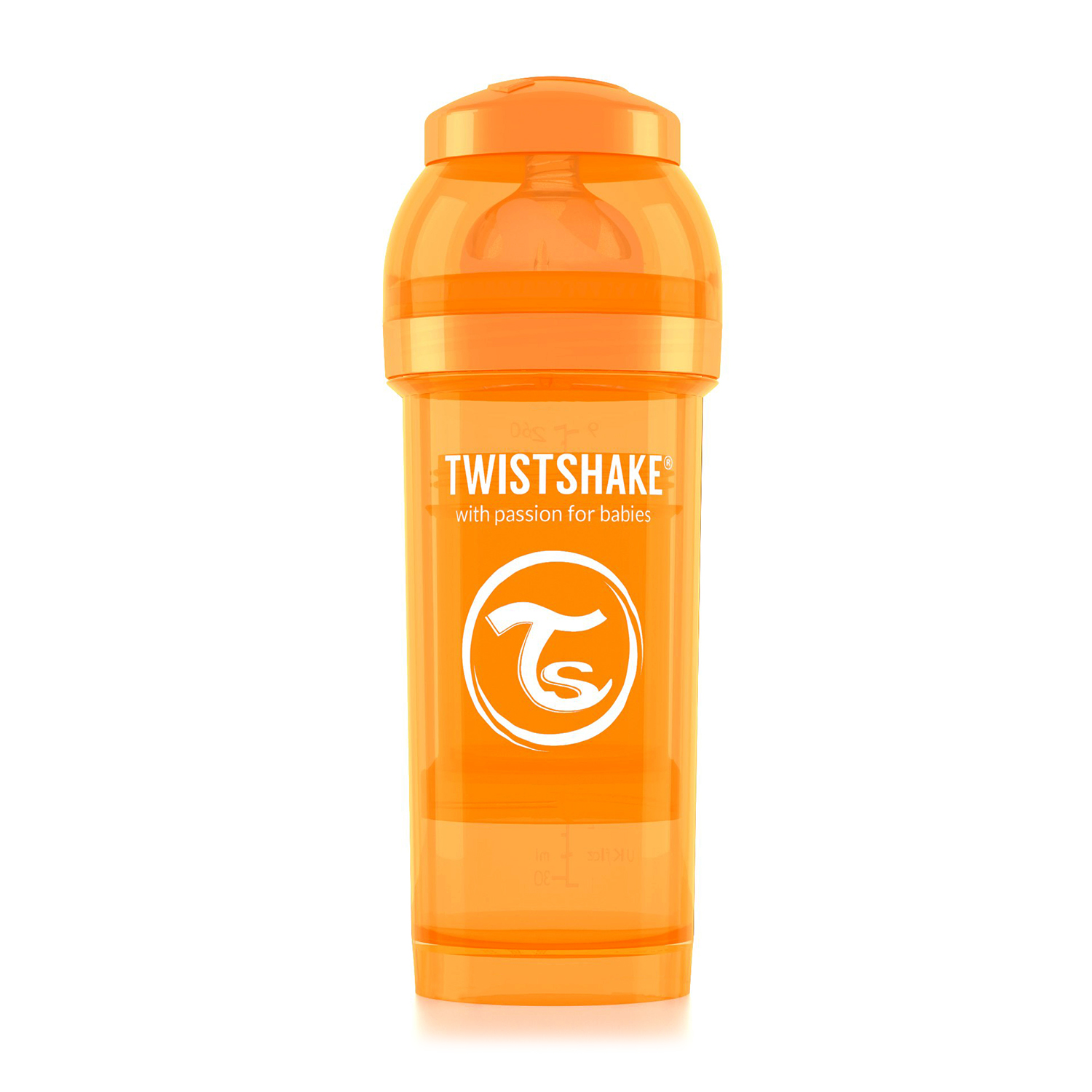 Twistshake Anti-Colic lutipudel 260ml, Oranž - Image 3