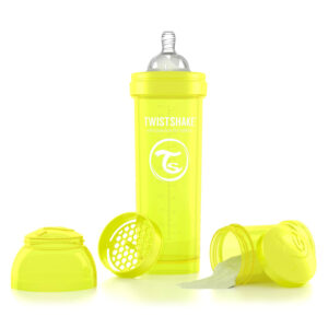 Twistshake Anti-Colic lutipudel 330ml, Kollane