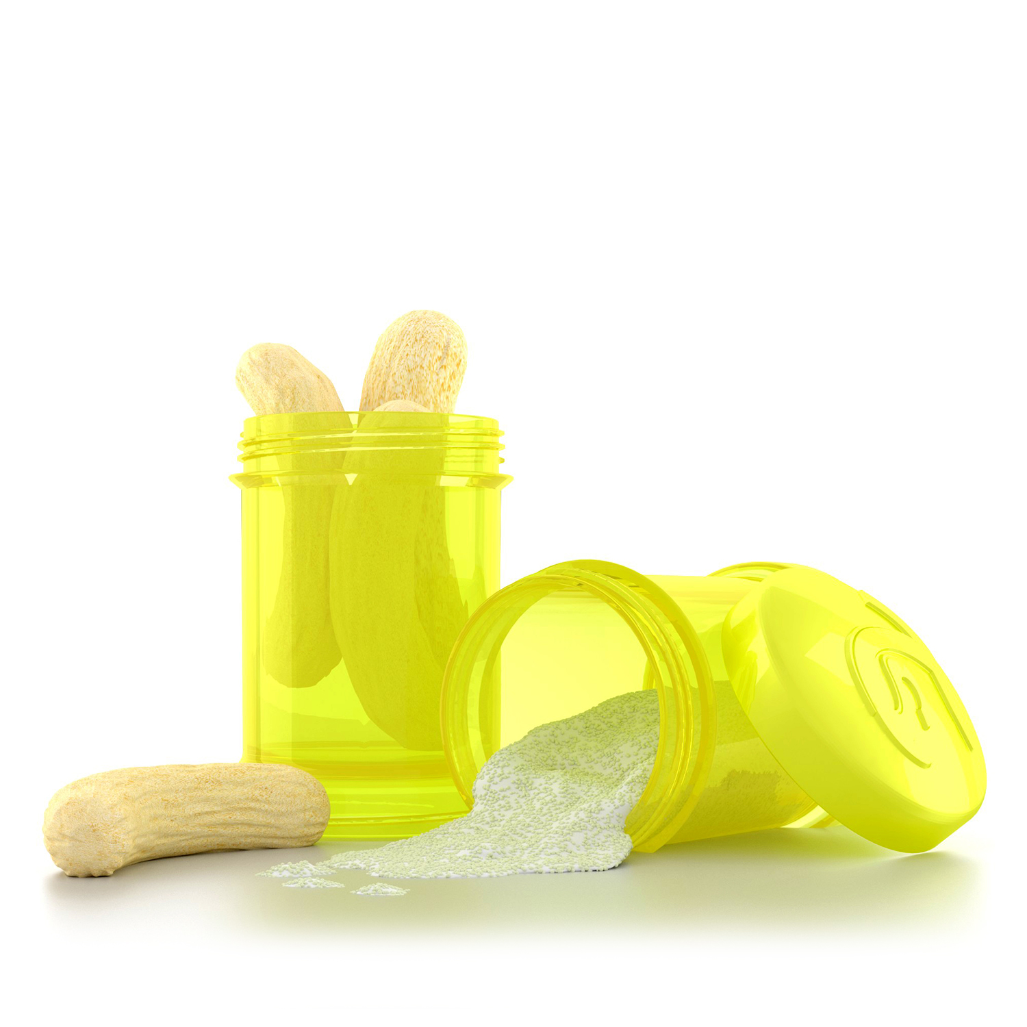 Twistshake lutipudeli hoiutopsid 2x100ml, Kollane