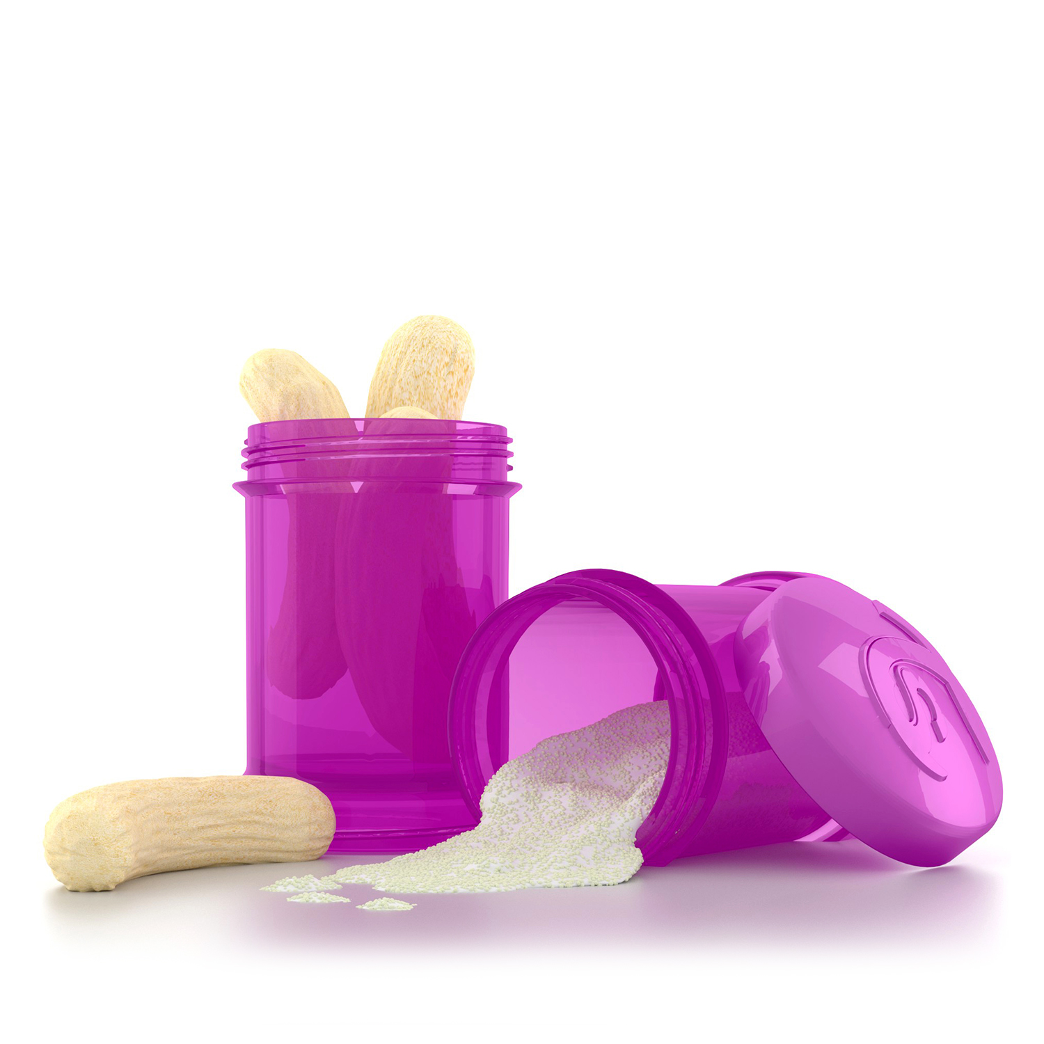 Twistshake lutipudeli hoiutopsid 2x100ml, Lilla