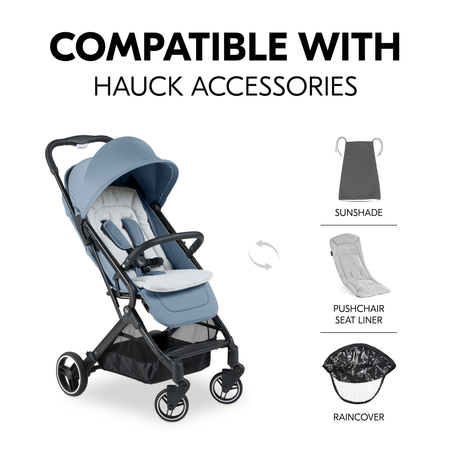 Hauck Travel N Care Plus kergkäru, Dusty Blue - Image 10