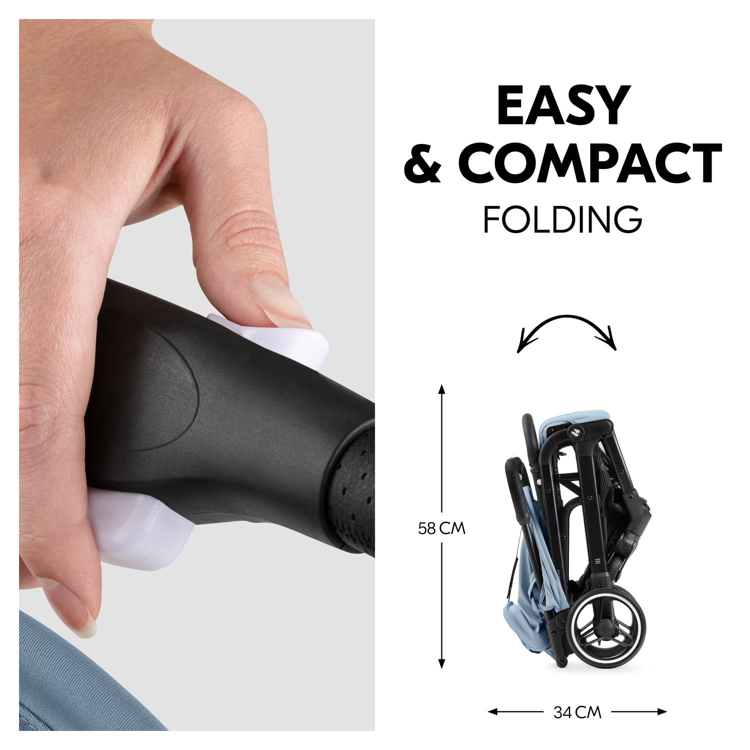 Hauck Travel N Care Plus kergkäru, Dusty Blue - Image 11