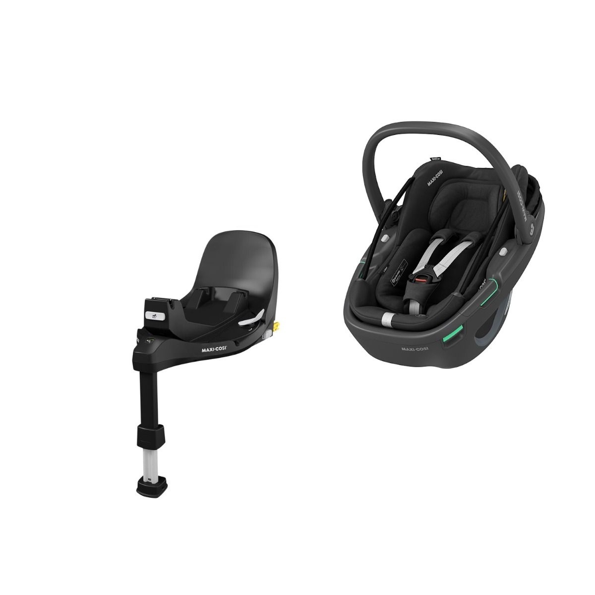 Maxi-Cosi Coral 360 + FamilyFix 360 Pro alus, Essential Black
