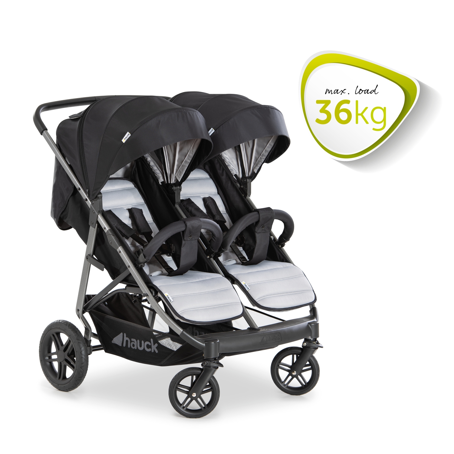 Hauck Rapid 3R Duo kaksikute jalutuskäru, Silver/Charcoal - Image 2