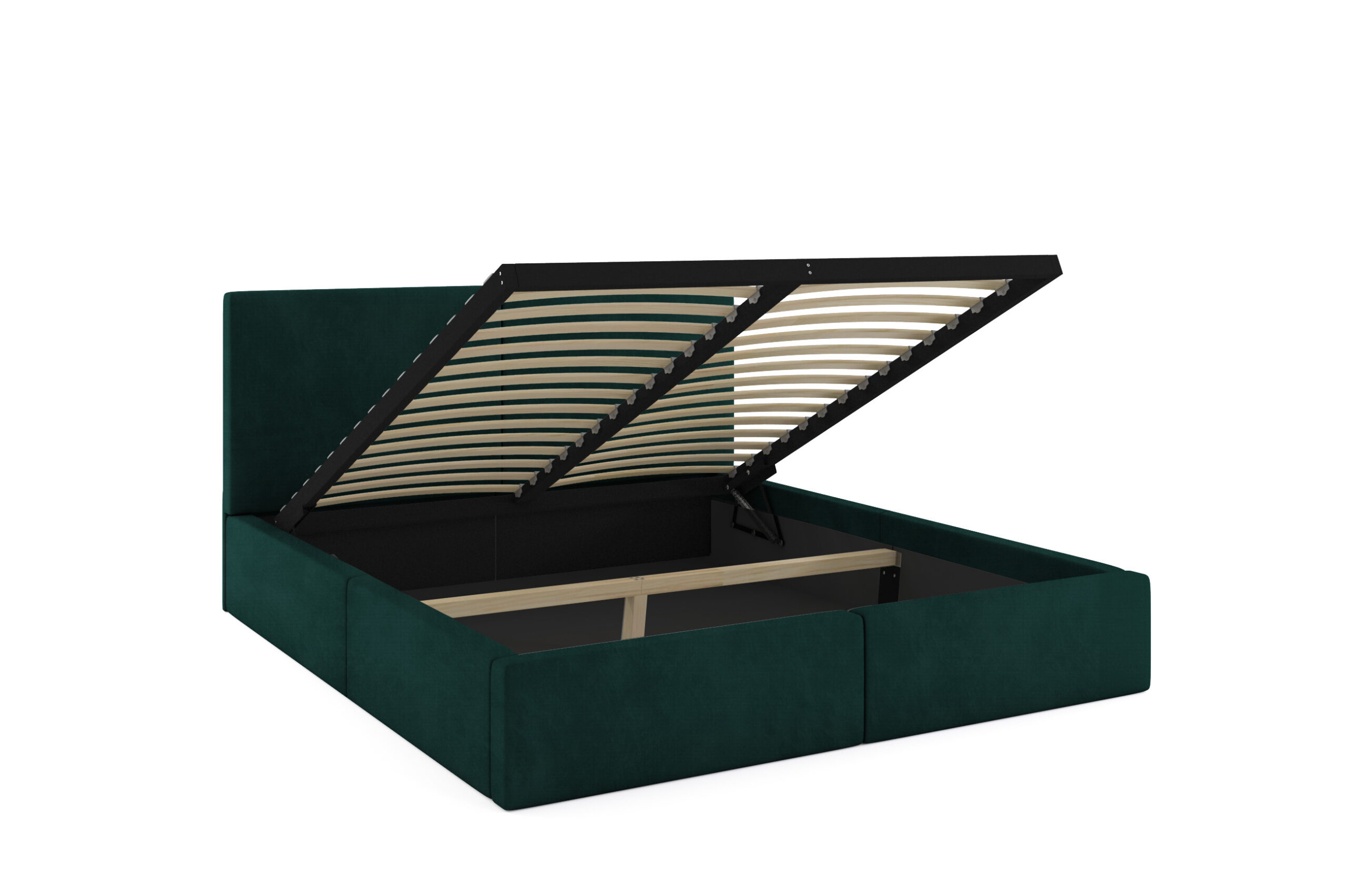 Pesukastiga voodid Hilton 120x200, Roheline - Image 4