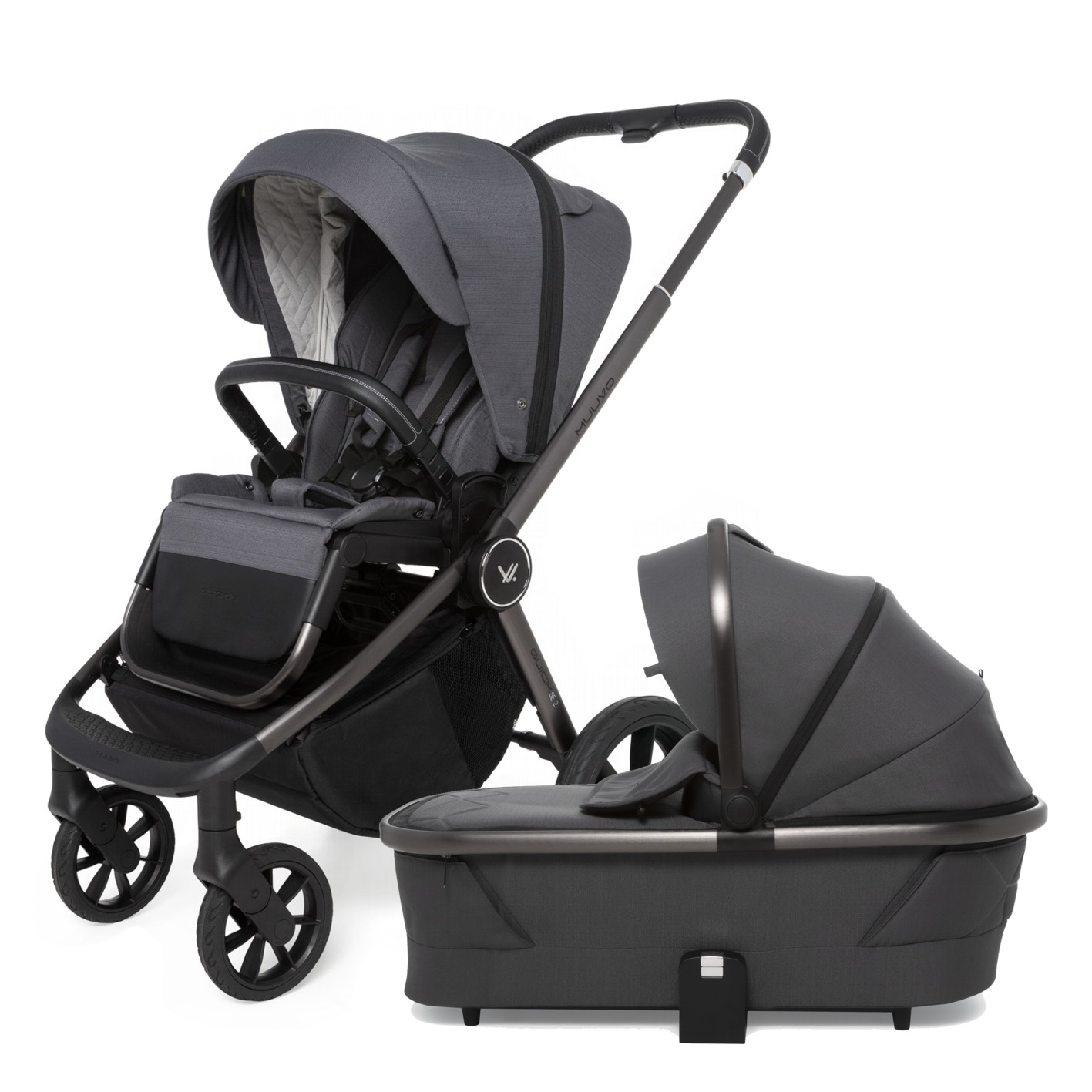 Muuvo Quick SE 2 jalutuskäru 2in1, Diamond Graphite