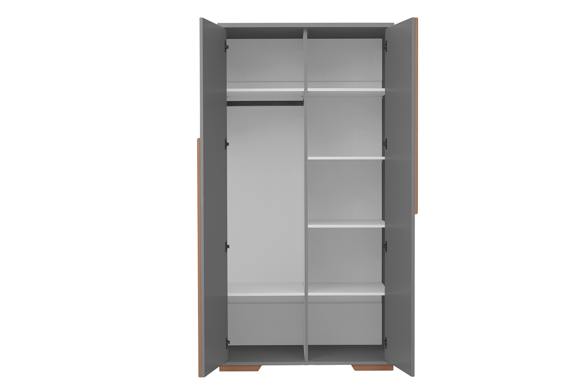 Riidekapp Snap kahe uksega, tumehall - Image 2