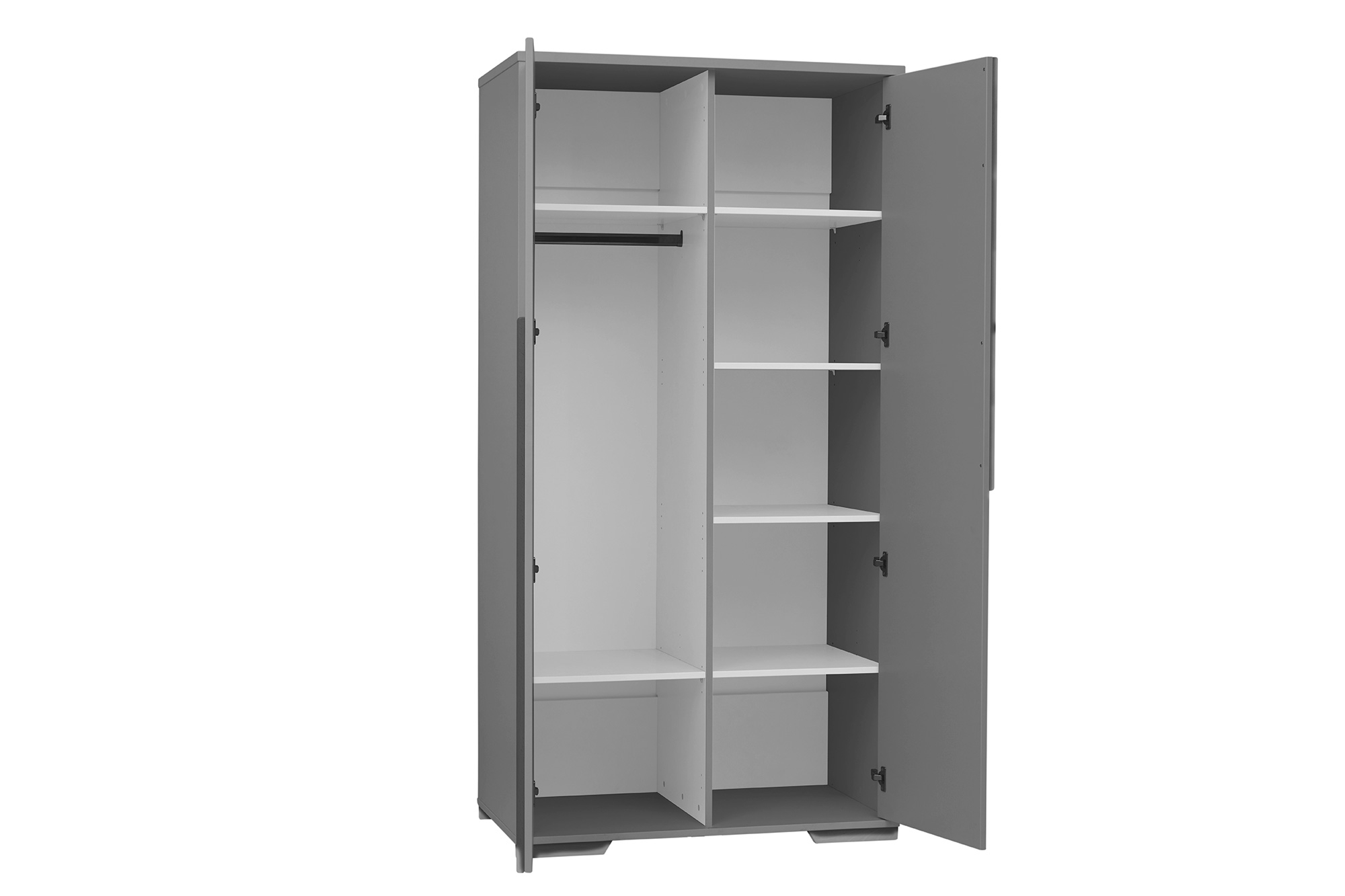 Riidekapp Snap kahe uksega, tumehall - Image 3