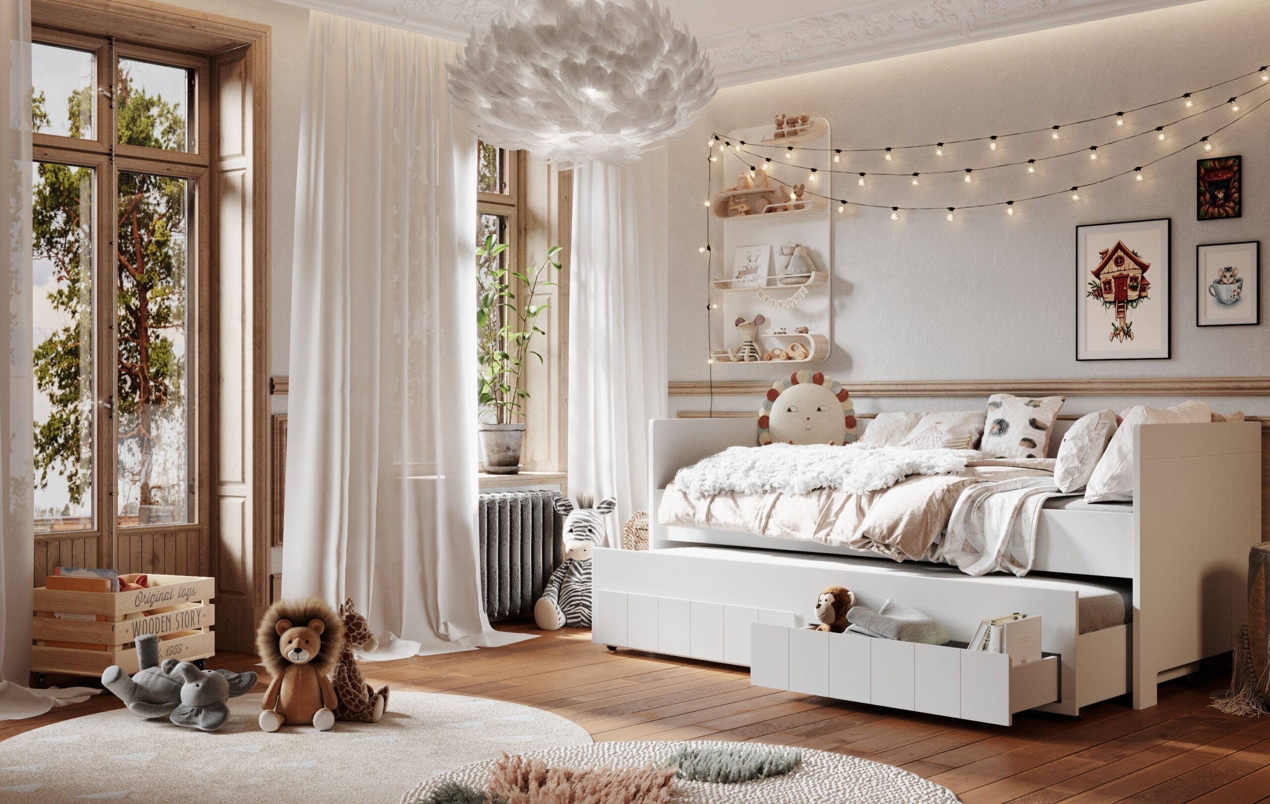 Sahtelvoodi Calmo Daybed 90x200, valge - Image 5