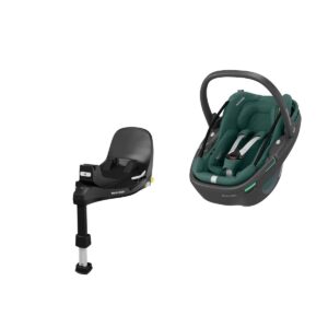 Maxi-Cosi Coral 360 + FamilyFix 360 Pro alus, Essential Green