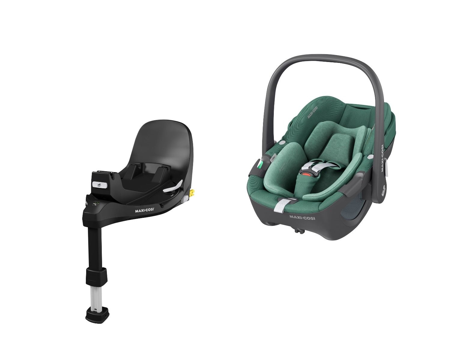 Maxi-Cosi Pebble 360 turvahäll + FamilyFix 360 Pro alus, Essential Green