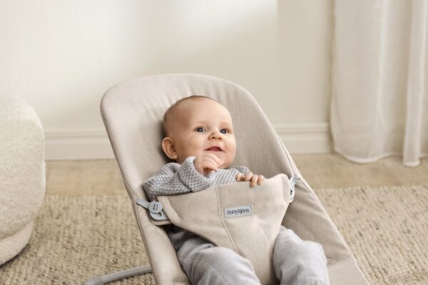 Babybjörn Bouncer Bliss lamamistool, Light beige Woven mélange - Image 3