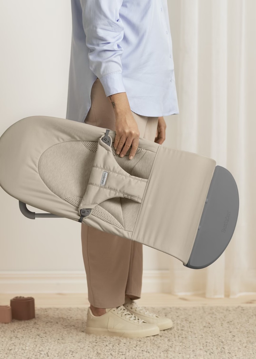 Babybjörn Balance Soft lamamistool, Woven/Jersey Tri-Fabric, Sand grey — изображение 3