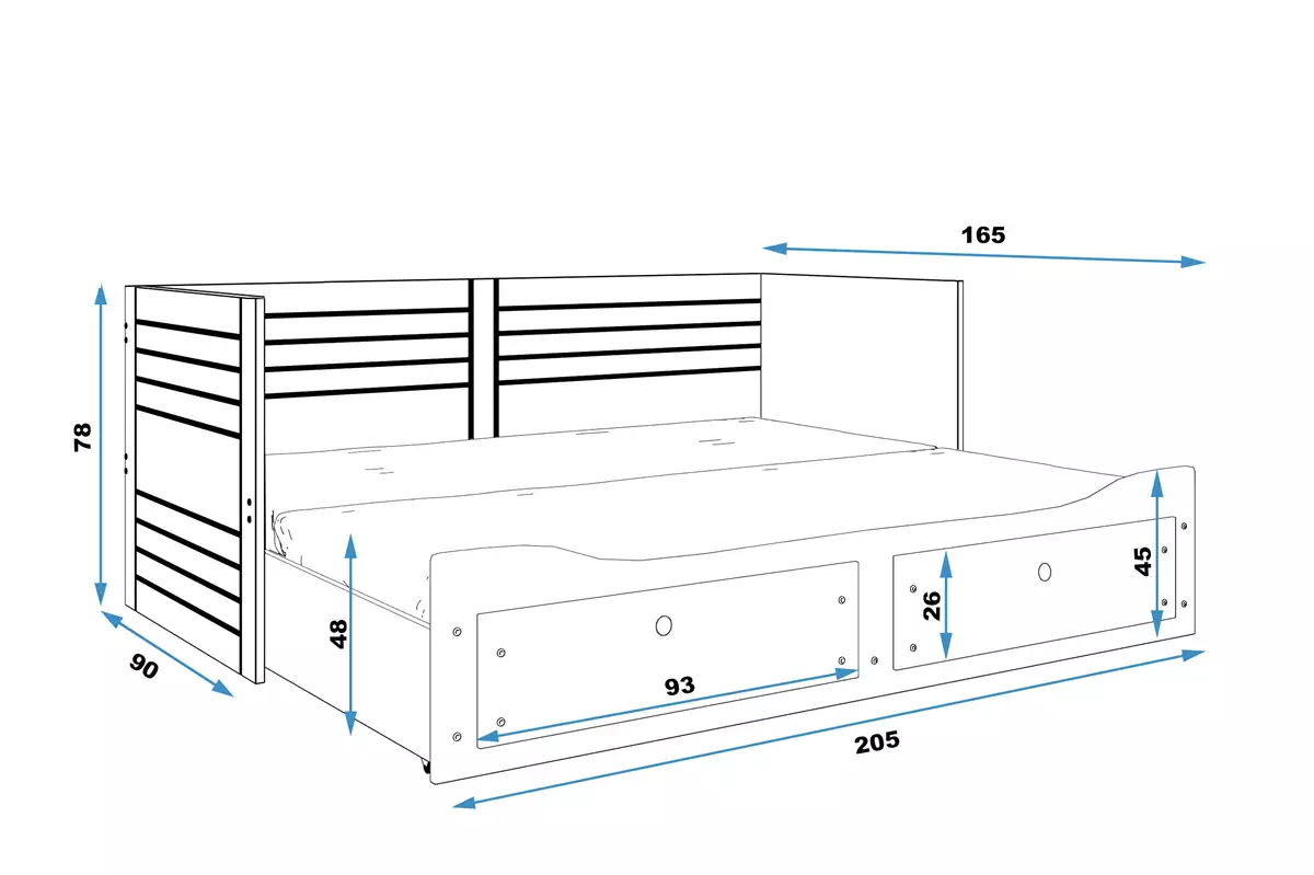 Sahtelvoodi Hermes 80x200, valge - Image 5
