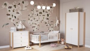 YappyÉtude noortevoodi, kummut ja riidekapp, white