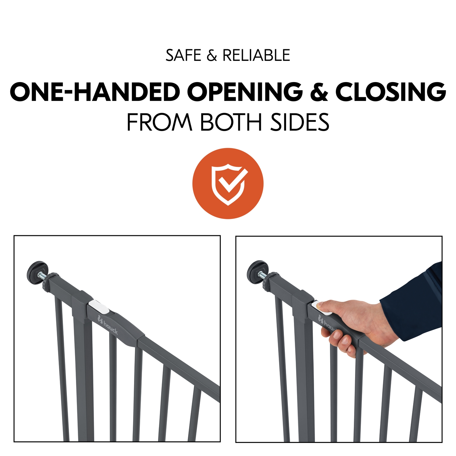 Hauck Open N Stop 2 turvavärav, Dark Grey - Image 3