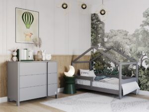 YappyHytte majavoodi ja YappyClassic kummut, Light grey