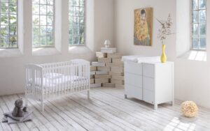 YappyQu beebivoodi ja YappyClassic kummut, valge