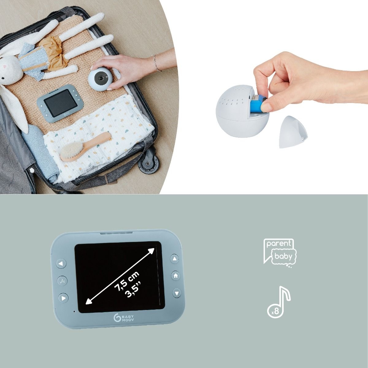 Babymoov YOO Roll kaameraga juhtmevaba beebimonitor - Image 4