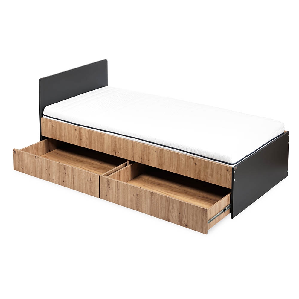 Noortevoodi Dalia voodikastidega 90x200, Anthracite - Image 2