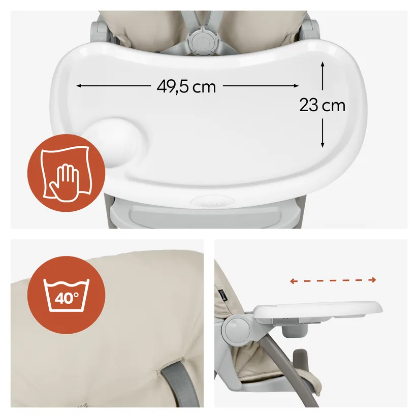 Hauck Sit N Fold söögitool, Beige — изображение 6