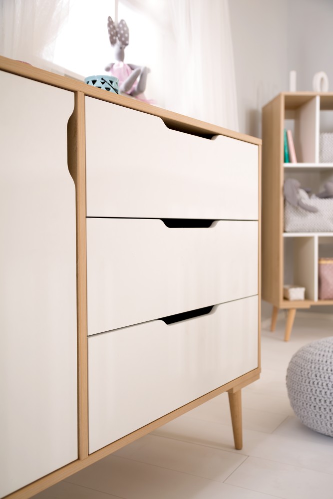 Kummut Sofie valge/pöök mähkimisalusega pöök - Image 5