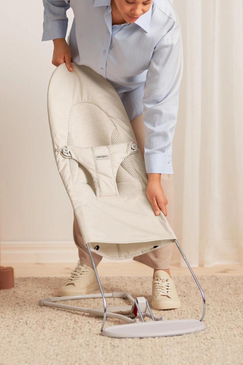 Babybjörn Balance Soft lamamistool, Light Beige Woven-Jersey, Tri-Fabric — изображение 4